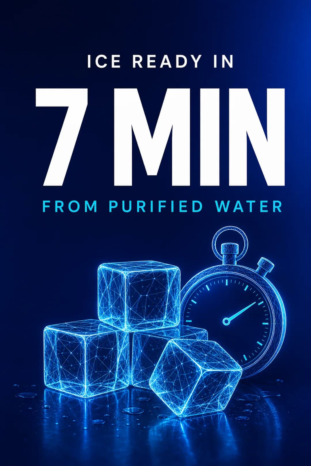 Ice ready within 7 minutes.