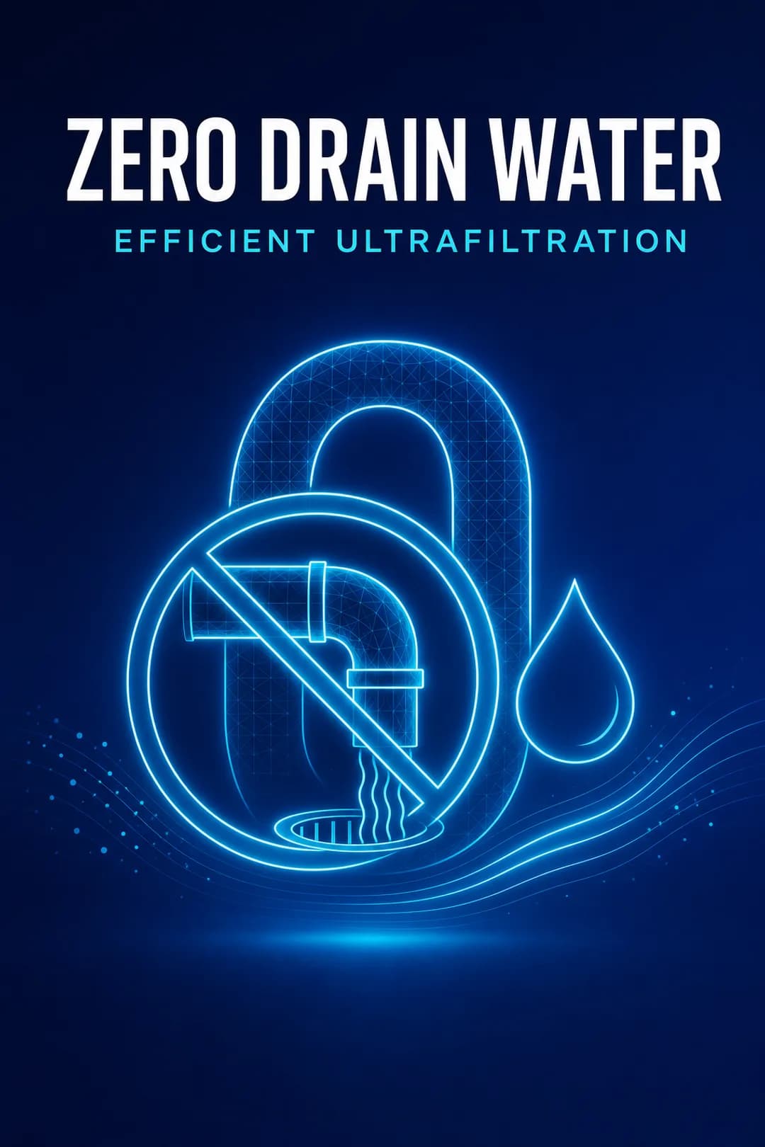 No drain water — efficient ultrafiltration.