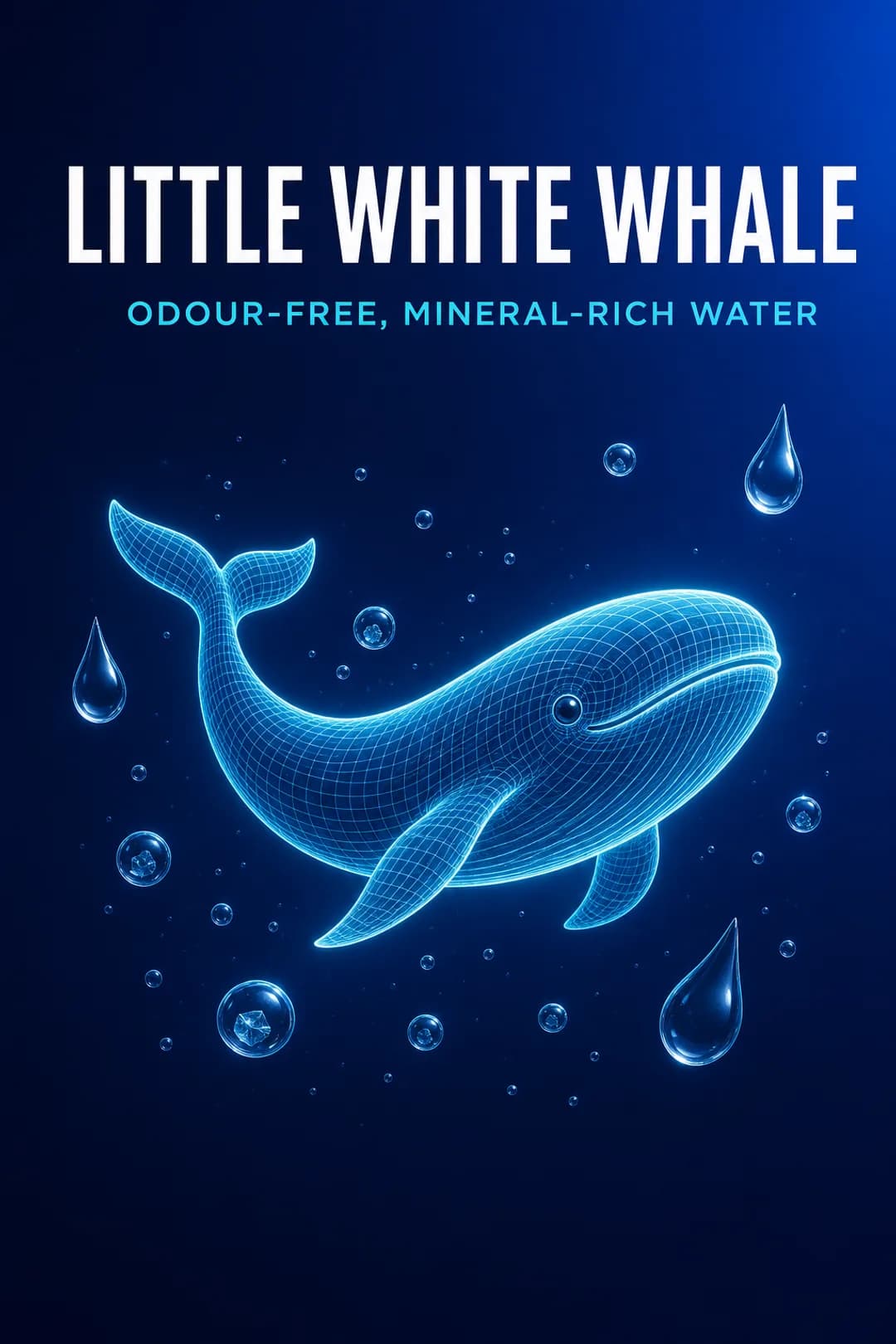 The 'Little White Whale' — odour-free, mineral-rich water.